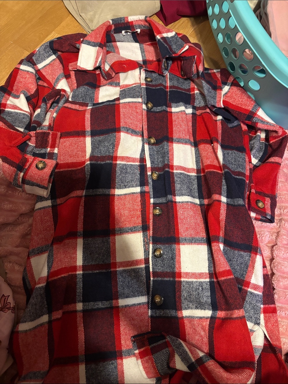 Very warm , long thick fuzzy flannel??? Jacket sweater
